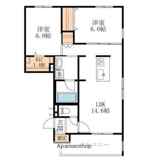 グリーンコート桜木町【2階】の間取り
