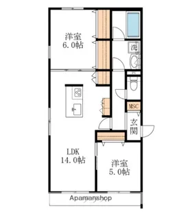 グリーンコート桜木町【1階】の間取り
