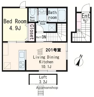アヴニール大宮【2階】の間取り