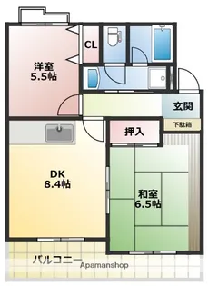 ろこ・そあーべ【1階】の間取り