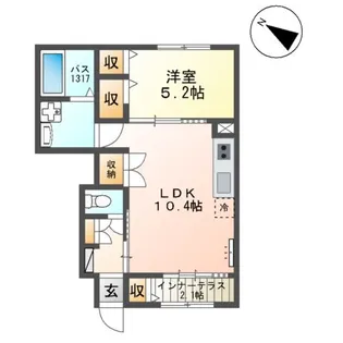 ラーバンコート大宮土屋【1階】の間取り