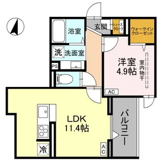 NOBLE VILLA東大成【2階】の間取り