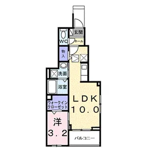 ヒカルサ大宮南中丸ノ—スⅠ【1階】の間取り