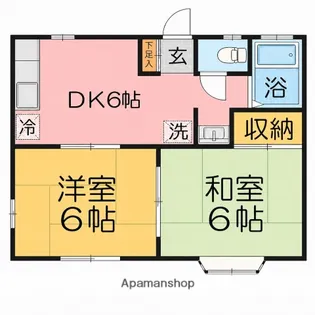 宮の森ハウスB【101号室】の間取り