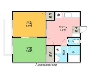 シャインパレス壱番館【202号室】の間取り