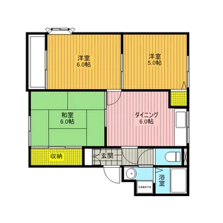 グリーンフラワー大成【3階】の間取り