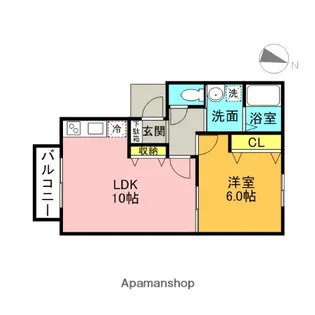 エス・グランデ・パパ【103号室】の間取り