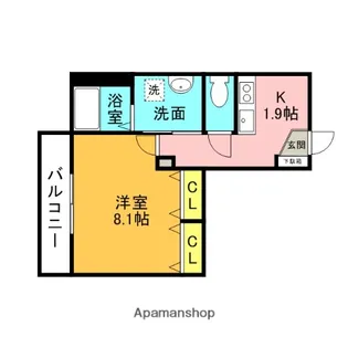 ブリーゼ 大宮【1階】の間取り