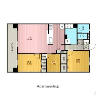 パティオタワー大宮【13階】の間取り