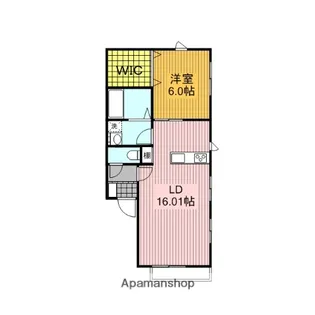 ラヴィアンローズ.【102号室】の間取り