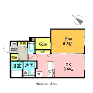 BENIZUN WEST【105号室】の間取り