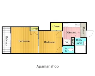 レジデンスカープ大宮【2階】の間取り