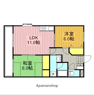 シティコート宮原【1階】の間取り