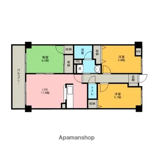 大宮今羽町ハイツ【1階】の間取り