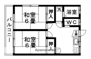 プラザコーポ【203号室】の間取り