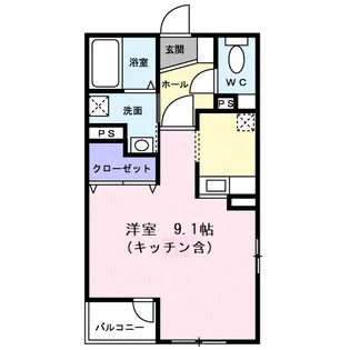 ヴィラ・アラモード【1階】の間取り