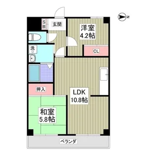 ホワイトパレス大宮【4階】の間取り
