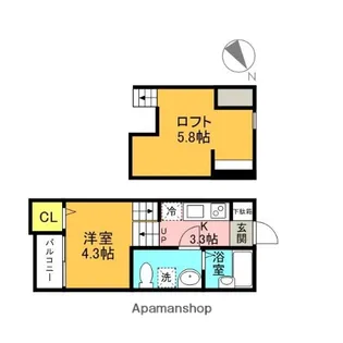 La flore【1階】の間取り