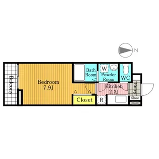 シャン ラフレシール【1階】の間取り