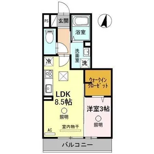 スカイシャイン【1階】の間取り