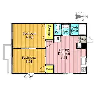 2DKの間取り画像