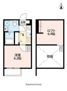 1Kの間取り画像