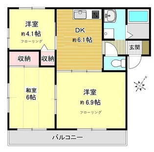 埼玉県さいたま市北区本郷町【アパート】の間取り