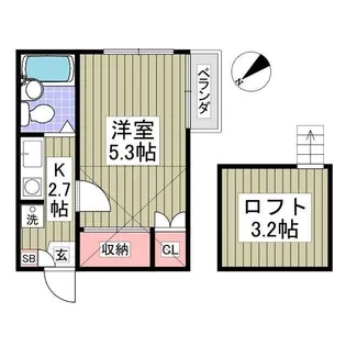 レオパレスアムール【201号室】の間取り