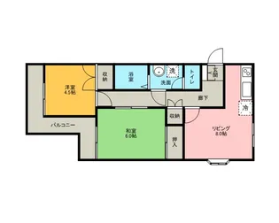 奈良町ハイツ【4階】の間取り