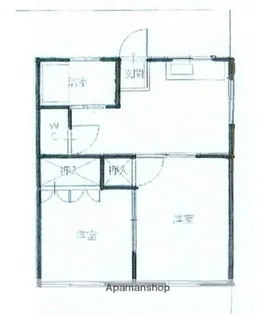 宝来コーポ【102号室】の間取り