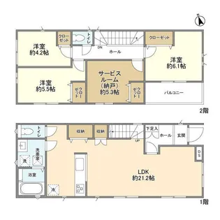 埼玉県さいたま市北区日進町3丁目【一戸建】の間取り