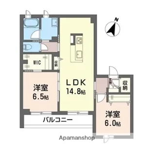 アルカディア宮原【2階】の間取り