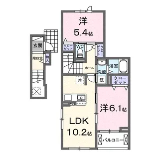 サニーフラットⅡ【2階】の間取り