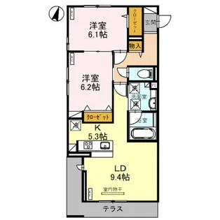 ヴィアレット Ⅷ【1階】の間取り