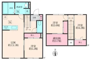 KAMULA 南【2階】の間取り