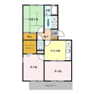 グリーンパーク堀之内【2階】の間取り