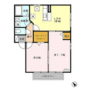 サンパティーク B館【1階】の間取り