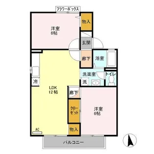 ドミールエム【1階】の間取り