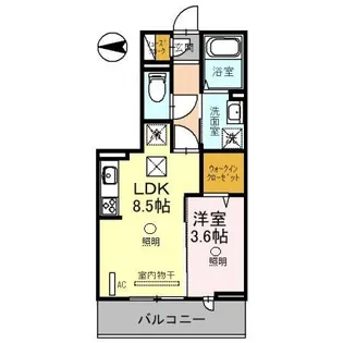 フォンテーヌ【1階】の間取り