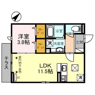 ECLAT西大宮EMBELLIR西大宮 ECLAT西大宮【1階】の間取り