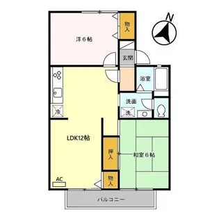クレセントハイム【1階】の間取り