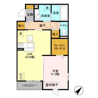 ベルクレスト【1階】の間取り