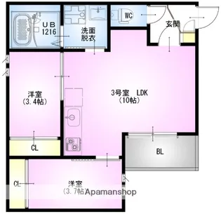 REGALEST 大宮M【203号室】の間取り