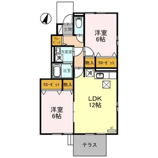 ロイヤルタウン フラーゼ C【101号室】の間取り
