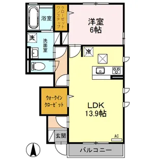 オルキス D【1階】の間取り