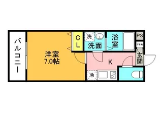 ジーメゾン大宮吉野町【0201号室】の間取り