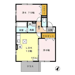 ロートガーデン F【1階】の間取り