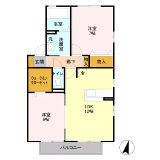 K・ISLAND 壱番館【2階】の間取り