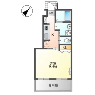 ベッシア・ノーブル【1階】の間取り