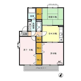 ドミール神田 参番館【2階】の間取り